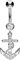 PIERCINGLINE Bauchnabelpiercing Titan Anker 925er Silber Piercing Bananabell Banane Silberfarben