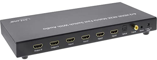 InLine HDMI Matrix Switch/conmutador - 4K2K - 4 entradas a 2 Salidas, 65011 K