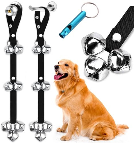 Dog Doorbells Premium Quality Training Potty Great Dog Bells Adjustable Door Bell Dog Bells for Potty Training Your Puppy the Easy Way - Premium Quality - 5 Extra Large Loud 1.4 DoorBells by papikin