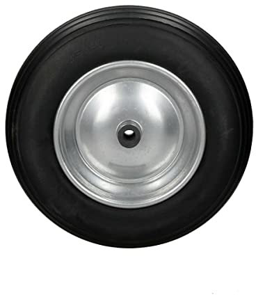 Profi-Werkzeuge NEU Weiches PU Schubkarrenrad 400 mm Rollenlager für Achse 20mm Vollgummi-Schubkarrenrad, PU Rad 400 mm Pannensicher