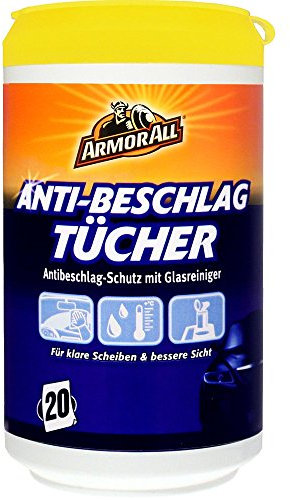 ARMOR ALL Anti-Beschlag-Tücher 20 Stk. GAA15020GE, alkoholfrei + ammoniakfrei, 15020L