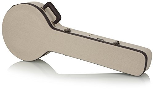 Gator Cases Journeyman - Folk-Deluxe-Holzkoffer für Banjo; Journeyman-Außenmaterial aus Jute (GW-JM BANJO XL)
