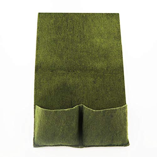 10 Aquagart Pﬂanztaschen 100 cm x 60 cm I Teich Ufermatte I Böschungsmatte für Teichumrandung I Teichpﬂanzmatte mit 2 Pﬂanztaschen I Böschungstasche Teich aus 100% PP-Gewebe I Gartenteich Zubehör
