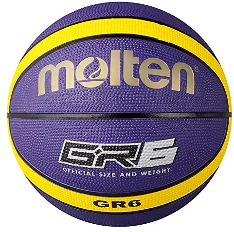 Molten BGR-vy Gummibasketball, Größe 6, Lila/Gelb