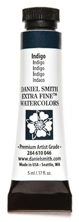 Daniel Smith Extra Fine Watercolor Paint, 5ml Tube, Indigo, 284610046, 0.17 Fl Oz (Pack of 1)