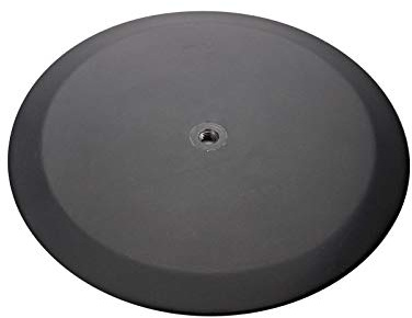 K&M 26700 Rundsockel Schwarz, Stahl - stabiles Fußteil für Distanzstangen und Rohrkombinationen - 45 cm Durchmesser