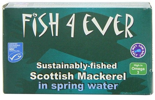 Fish4Ever Mackerel in Spring Water 125g X 6 (Pack of 6)