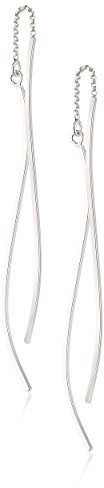 SilberDream Ohrringe Damen-Schmuck 925er Echt Silber Ohrhänger Wave SDO518 Silber Ohrhänger