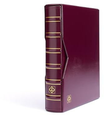 Leuchtturm 336281 Banknote Album Vario Classic ring binder for customisation, incl. protective case - red