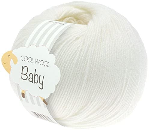 LANA GROSSA Cool Wool Baby | 100% Schurwolle Merino, filzfrei | Handstrickgarn aus 100% Schurwolle (Merino) | 50g Wolle zum Stricken & Häkeln | 220m Garn FB 207