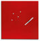 Eurographics Memo Board MB-RED5050 Magnet- und Schreibtafel aus Glas in rot (inklusiv Stift + Magnete) Red 50x50cm