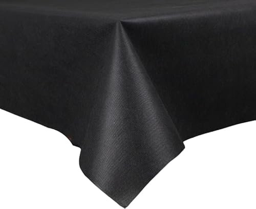 Sensalux Bierzeltgarnitur, Tischdecke aus stoffähnlichem Vlies, Standard 100 by Oeko-TEX, ideal für Jede Feier, Catering, Hochzeit, Geburtstag, 1,18m x 2,5m, Schwarz