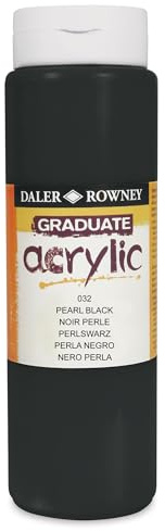 Daler-Rowney Graduate Acrylfarbe, 500-ml-Flasche, Pearl Black