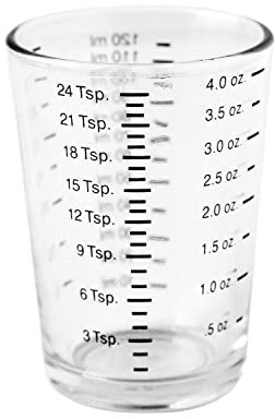 Fox Run Brands 4-Ounce Mini Measuring Glass, Regular, Clear