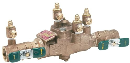 Watts Reduced Pressure Zone Backflow Preventer, 1/2 in, IPS, Brass