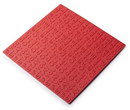 Zeal Heat Resistant Non-Slip Trivet Pot Rest, Silicone, Red, 19.4 x 19.4 x 19.4 cm