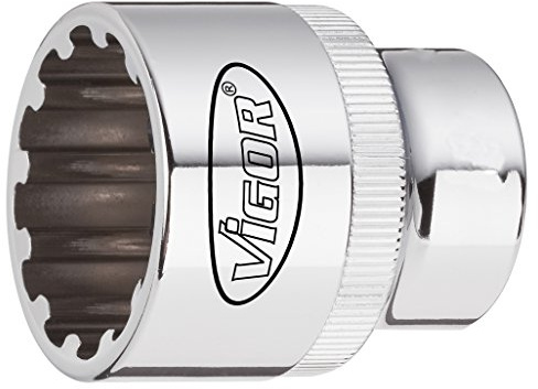 VIGOR Steckschlüsseleinsatz, V1980, 1/4″, Multiprofil, SW 7 mm | 1/4 Zoll (6,3 mm) Vierkant hohl, Antrieb 1/4 Zoll (6,3 mm) Vierkant hohl, Abtrieb Multiprofil, SW 7 mm, Länge l2 25 mm, 16 g