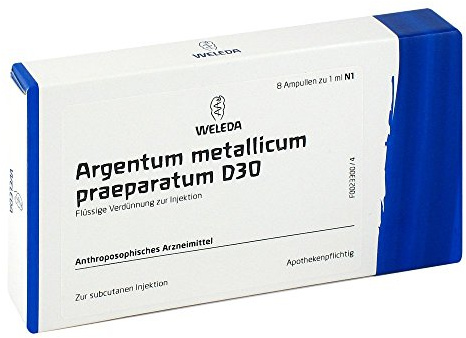 Argentum Metallicum Praep. D30 Ampullen 8 stk