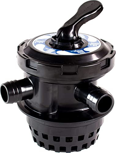 Poolomio® 6-Wege-Ventil - 1 ½ - Top Mount 38 mm Schlauchanschluss für Pool & Schwimmbad