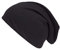 Shenky Beanie | Vintage Look | Muster | ausgefallen | für Damen & Männer | lang geschnitten | Komfort | Unisex | Longbeanie | Long Slouch Beanie | dünne Mütze | Schwarz XXL