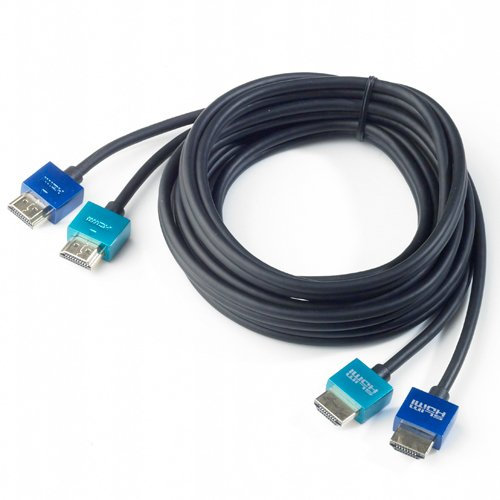 SlimHDMI 2.5m Twin-Twin Cable, The World's Slimmest HDMI Lead? (Gold Plated, 1080p, 3D, High Speed, ARC)