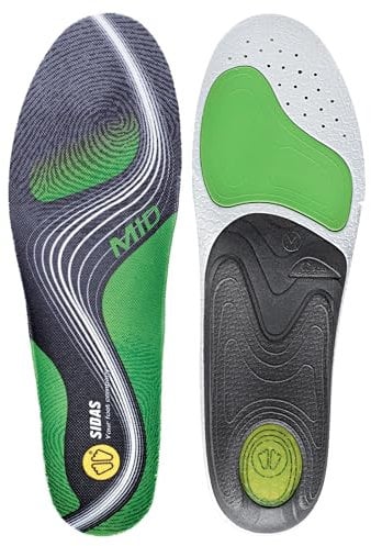 Sidas Unisex 3feet Activ' Mid-einlegesohlen Sohlen, Green Black, XXL EU