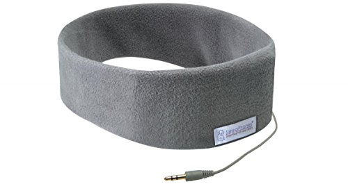 SleepPhones Classic Headphones | Ultra Thin Speakers in Lightweight & Comfortable Headband | 4 Foot Braided Cable Connects to Audio Devices | Best for Insomnia | (Medium, Soft Gray Fleece)