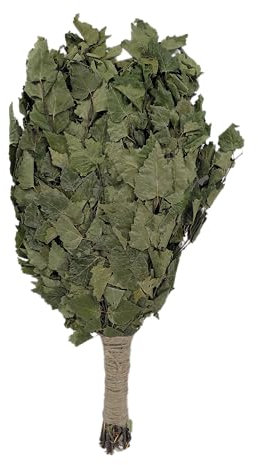Dufte Momente | 1 x Birken Reisig, Wenik, Quast für Sauna, Banja | aus Ernte 2024 | einzeln verpackt und luftgetrocknet | mehrfach verwendbar ¬| Länge ca. 50-60cm, Gewicht ca. 190g