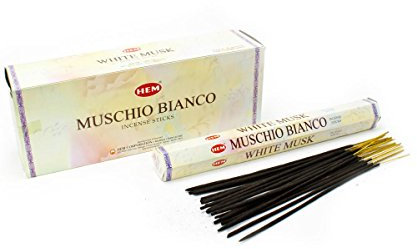 HEM Räucherstäbchen White Musk Weißer Moschus ca. 120 Stäbchen