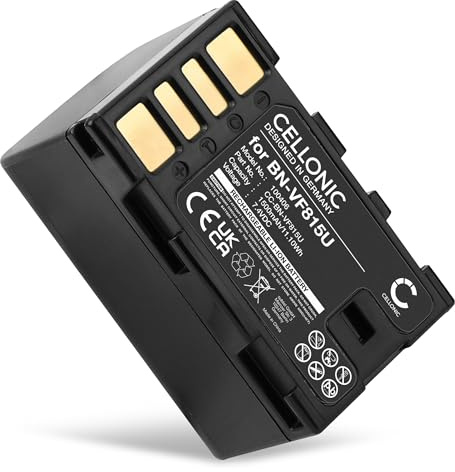 CELLONIC Battery compatible with JVC EX-Z2000, GC-PX10, GC-PX100, BN-VF808 | 1500mAh, 3.7V, Lithium Ion for JVC GR-D720, GR-D721, GS-TD1, GY-HM100, GY-HM150E, GZ-HD10, GZ-HD200, BN-VF808U, BN-VF815