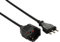 Electraline 46111 Prolunga 10 mt Spina 16A e Presa polivalente (schuko + 10/16A), Nero-Sezione Cavo 3G1,5 mm