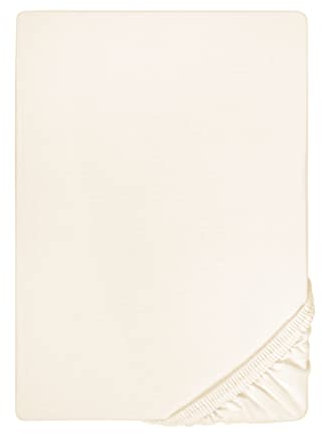 biberna Sleep & Protect 0077145 Spannbetttuch Feinjersey (Matratzenhöhe max. 22 cm), gekämmte Baumwolle, superweich 1x 90x190 cm > 100x200 cm natur