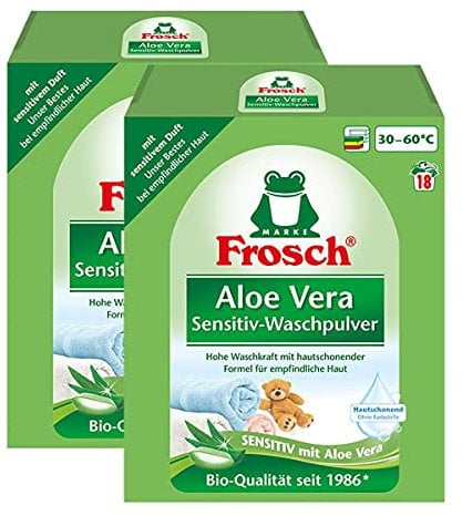 2x Frosch Aloe Vera Color-Waschpulver 1,35 kg - Sensitiv mit Aloe Vera