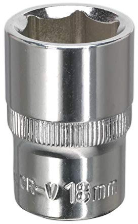 Sealey Sp1218 Walldrive Socket 18Mm 1/2Sq Drive Fully Polished