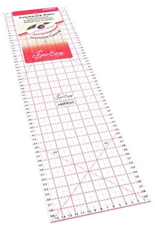 Sew Easy Règle à couture et patchwork - Différentes formes et tailles, Patchwork Ruler 60cm x 16cm