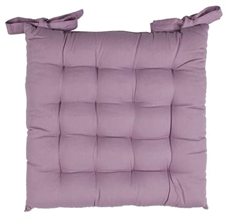 Thedecofactory Leinwand der Toskana Sitzkissen, Baumwolle, Violett, 38 x 38 x 3 cm