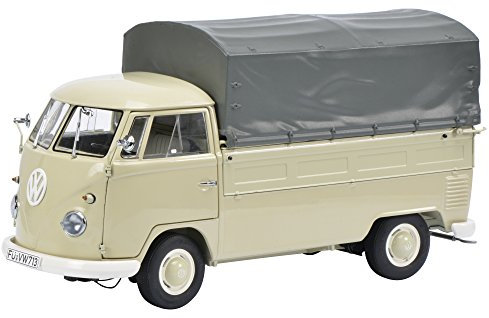 Schuco 450037000 - Modellauto VW T1B Pritschenwagen mit Plane 1:18