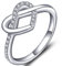 YL Damen Herz Ring 925 Sterling Silber Zirkonia Herz Vertrauensring(Größe 58)