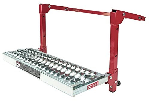 Powerbuilt Robuste Reifenstufe für LKW, SUV, rutschfeste Stahloberfläche, verstellbar für Reifen, flach zusammenklappbar für Lagerung, groß, schwarz