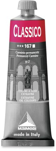 MAIMERI Classico 60 ml, Extra Fine Artist Oil Colour, Permanent Carmine