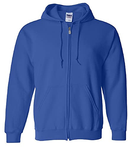 Gildan Men's Adult Full Zip Hooded 18600 Long Sleeve Hoodie