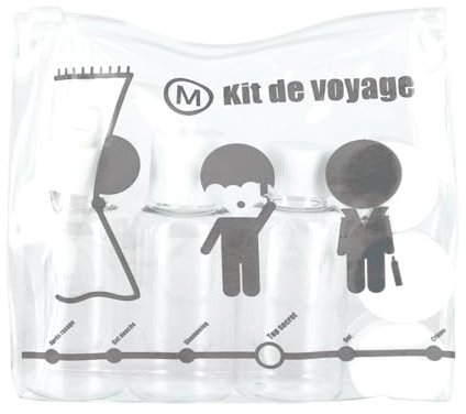 JET LAG - SC15130 - Kit de Voyage Flacon 3 Pièces / Picto 3 Pièces *Coloris Aléatoire*
