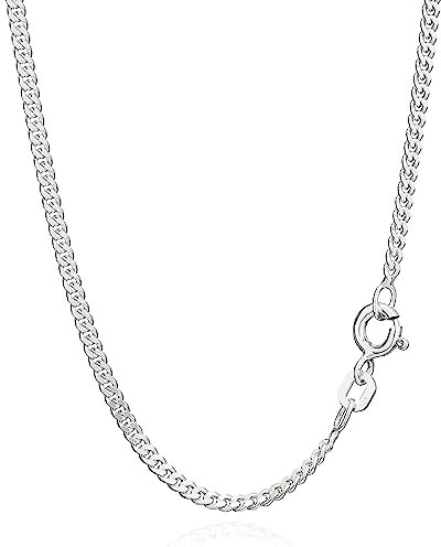 NKlaus 70cm Kette Silber 925 - Sterling Silberkette Herren und Damen- Hochwertige Panzerkette - Königskette - 2,10mm breit Collier 7,9g schwer 1819