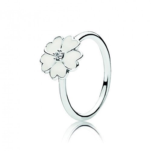 Pandora 190931En12-54 Ring Primel, weiße Emaille
