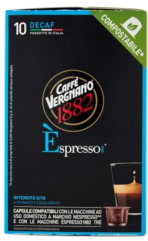 Caffè Vergnano Èspresso1882 Capsules Biodégradable/Compostable Décaffeinato 50 g