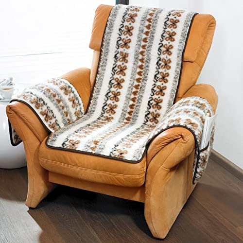 K&N Schurwolle-Sesselschoner, Schonbezug, Polsterschoner, Lehnenschutz, Überwurf