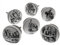 Mango Tree - Mixed Set of 6 'Alice in Wonderland' Shabby Chic Vintage Style Ceramic Cupboard Knobs (MG-28)