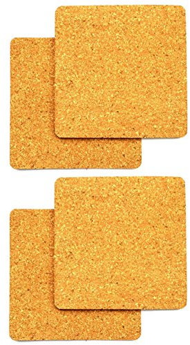 G&M 4X Kork Topfuntersetzer eckig 18,5 x 18,5 cm Untersetzer Pfannenuntersetzer