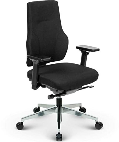 VERSEE High-End Bürostuhl Naros - Ergonomischer Drehstuhl aus schwarzem Stoff - Für Büro, Home-Office und Konferenzräume - Belastbar bis 150kg