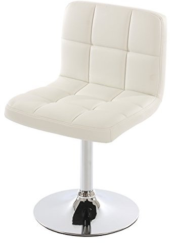 Mendler 6er-Set Esszimmerstuhl Drehstuhl Stuhl Kavala Kunstleder Chrom - Creme
